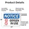 Signmission Oxygen In Use, 24 in W x Rectangle, Plastic OS-2PACK-NS-P-1824-L-16314 - alternate 5